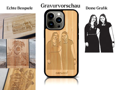 INDIVIDUELL iPhone 15 Pro Bambus-Kunststoff